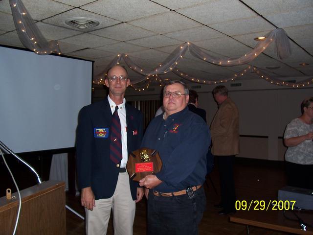President Brian Arnold and 2007 Roger Mooty Award recipient, Chief Bill Wilson, Altalissa at Fall Conference, hosted by Key West Fire Dept.